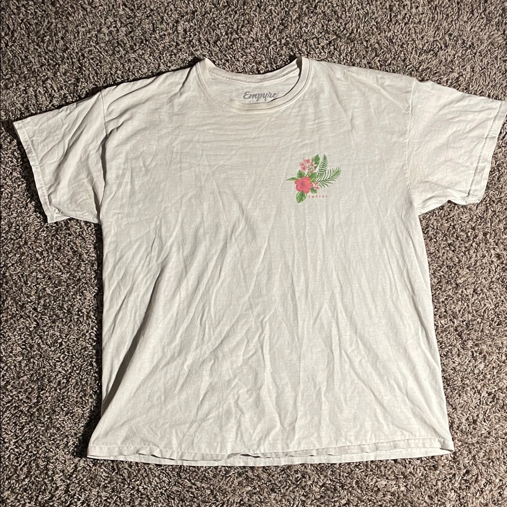 Empyre White Floral Graphic Tee